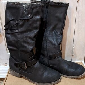 JellyPop Guarantee Women's Black Riding Boots Size 8